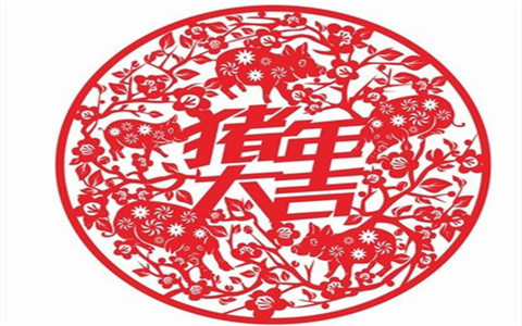 2019猪年剪纸图片