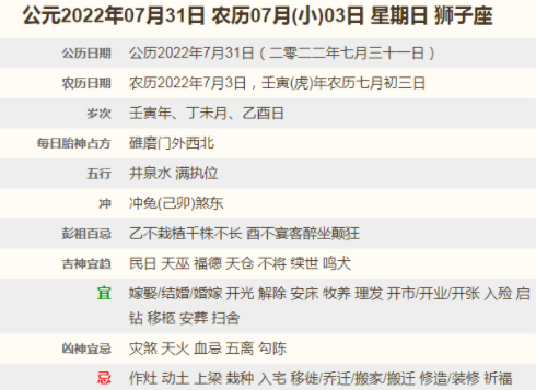 1.png 2022年7月31日五行穿衣指南,五行旺运幸运颜色搭配分享