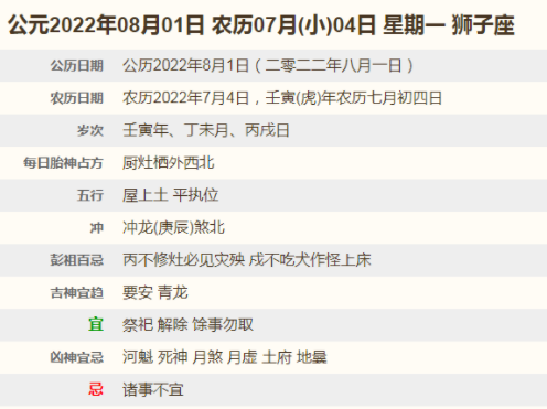 1.png 2022年8月1日五行穿衣指南,五行旺运幸运颜色搭配分享