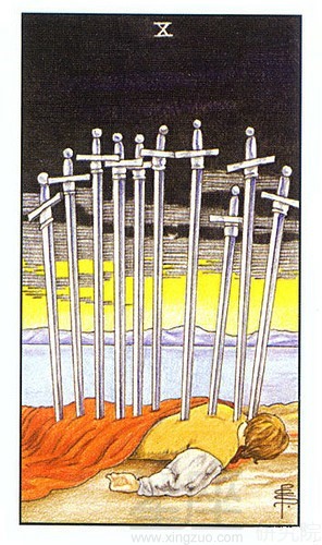 塔罗牌宝剑十正位逆位有什么含义